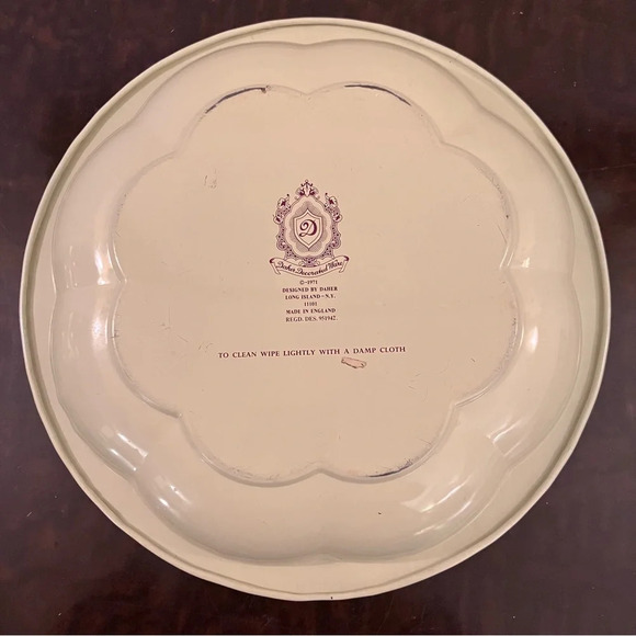 VTG  1971 Daher  Ware Round Tin  Bowls (3) England 10.25” Chicken Bird Floral - Picture 3 of 9